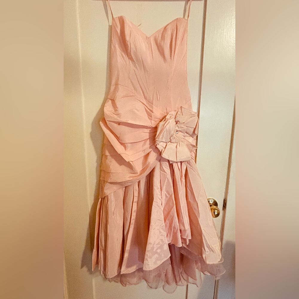 Vintage Tadashi Salmon Pink Formal Dress